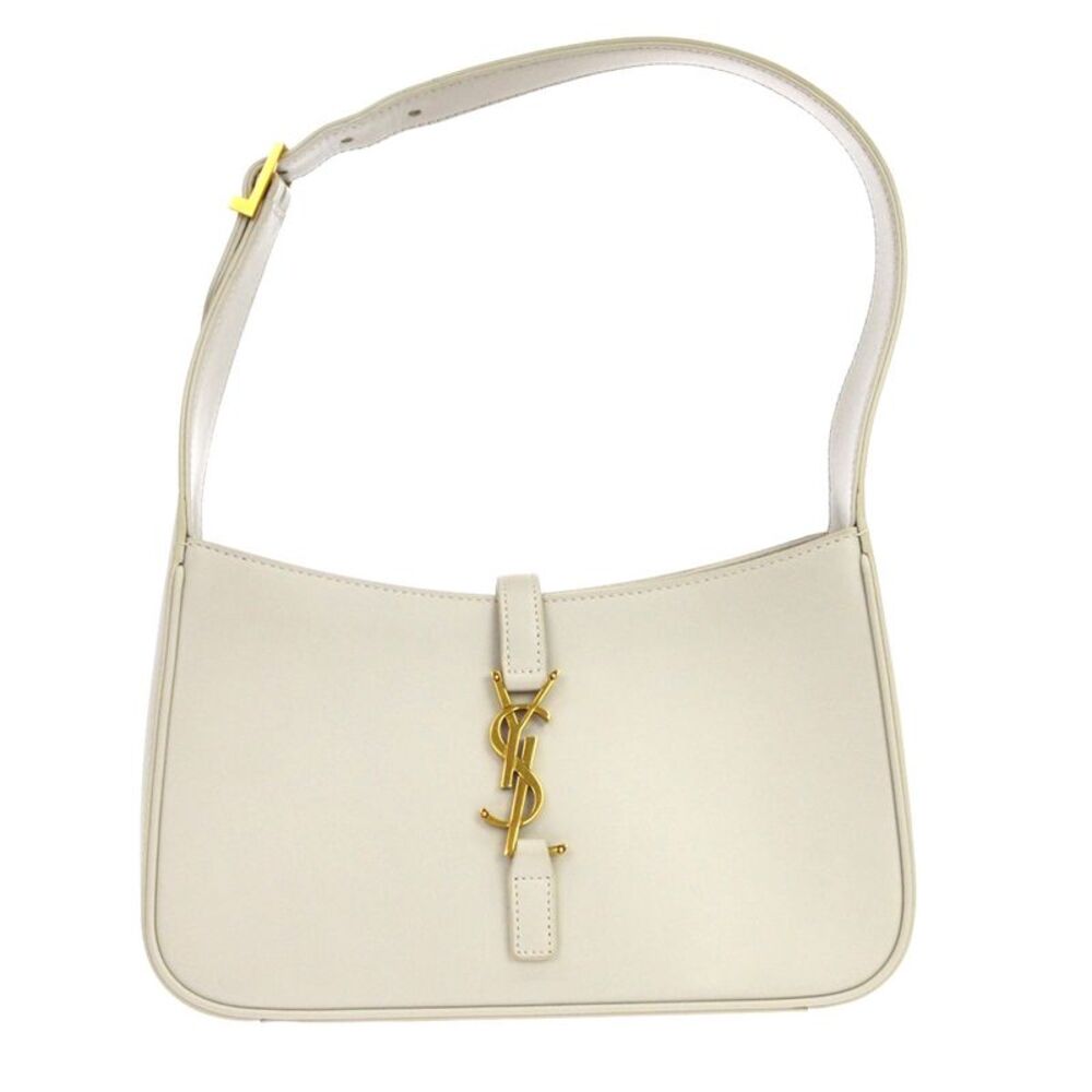 Saint Laurent Le 5 A 7 Hobo Leather White Leather Shoulder Bag Bag